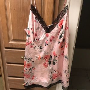 Satin Chemise Floral